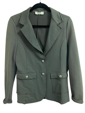MUST Boutique Made in Italy Olive Stretch Cotton Jacket Size S